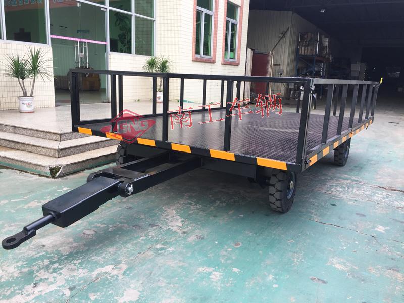 无动力叉车牵引6吨护栏型多米平台黑色