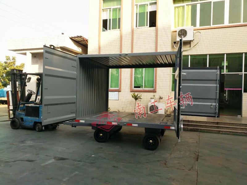 无动力全挂15吨三开门箱式多米平台非标订