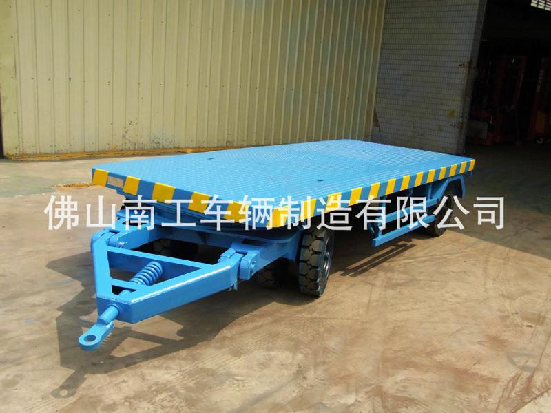 叉车牵引工业平板车 工厂车间周转用10吨多米平台