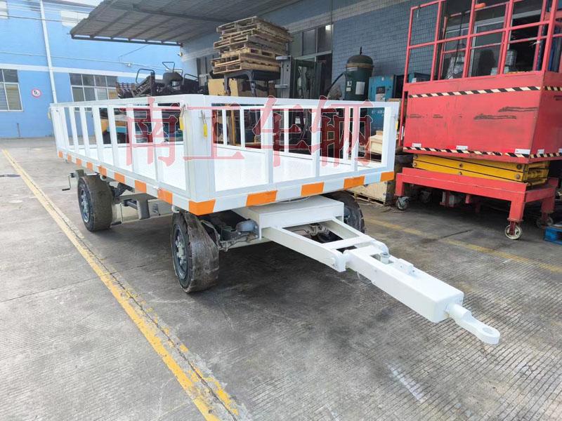 3吨多米平台牵引工具拖车 带护栏减震刹车功能