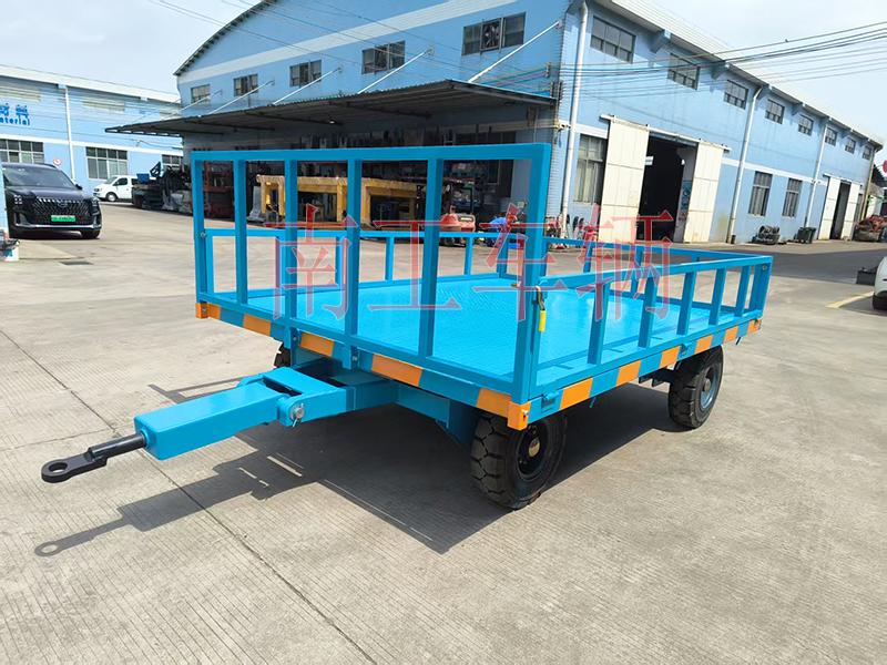 5吨下翻式护栏多米平台 牵引全挂工具拖车